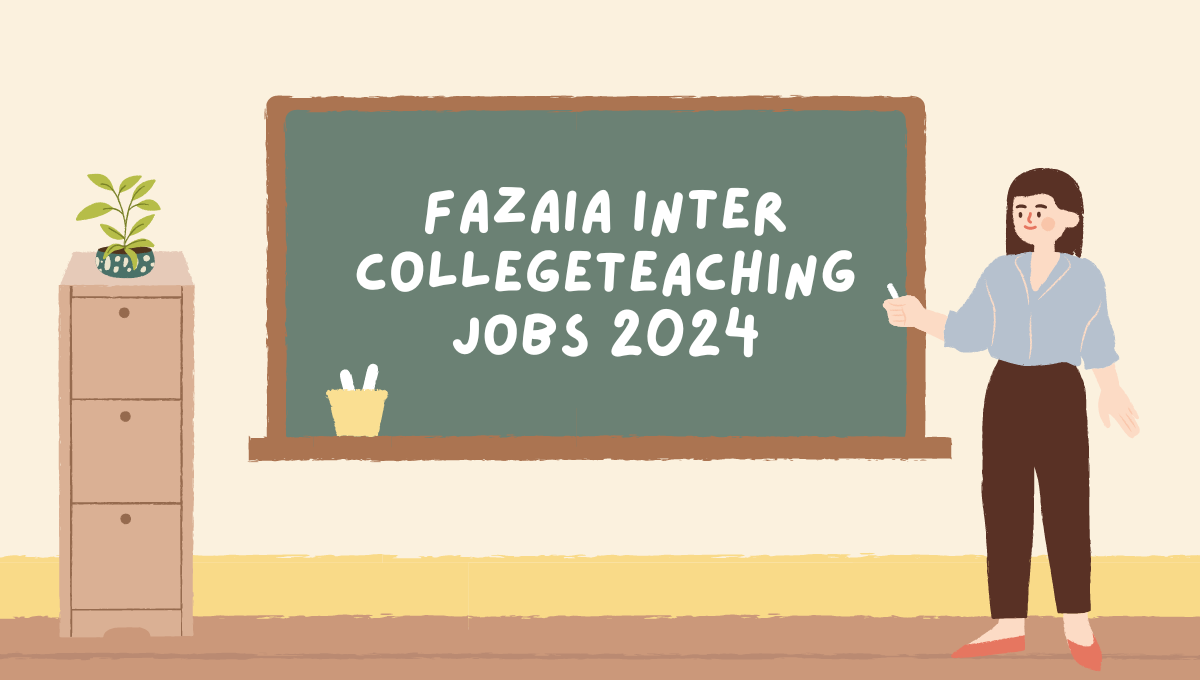 Fazaia Inter CollegeTeaching Jobs 2024